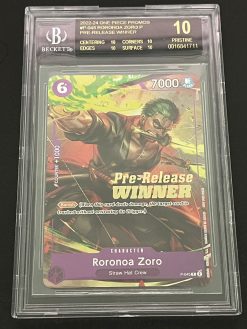 One Piece Card Game Pre-Release Winner P-045 Roronoa Zoro Black Label BGS10 - 1 - JToys