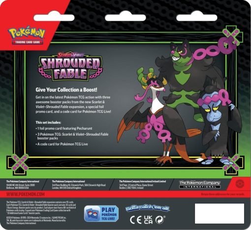 Pokémon Tcg Scarlet &Amp; Violet 6.5 Shrouded Fable 3 Pack Blister-2-Jtoys Pokémon Tcg Scarlet &Amp; Violet 6.5 Shrouded Fable 3 Pack Blister-2-Jtoys
