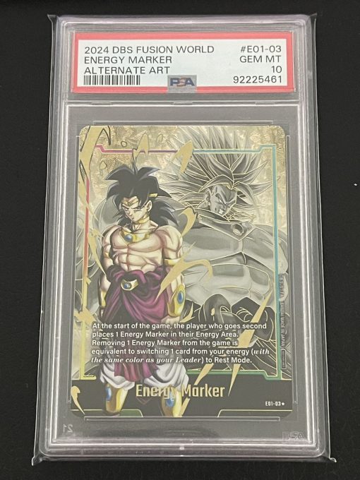 Dragon Ball Fusion World E01-03 Broly Gold Energy Marker Psa10 - 1 - Jtoys