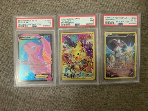 One Piece Card Game Xy116 Mew Ex - Pikachu - Arceus Set Of 3 Psa9 - 1 - Jtoys