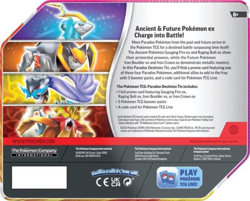 Pokémon Tcg Paradox Destinies Tin-9-Jtoys