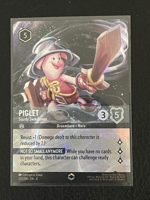 Disney Lorcana Tcg 221-204 Piglet Enchanted - 1 - Jtoys