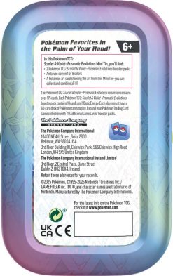 Pokémon Tcg Scarlet &Amp; Violet 8.5 Prismatic Evolutions Mini Tin-28-Jtoys Pokémon Tcg Scarlet &Amp; Violet 8.5 Prismatic Evolutions Mini Tin-28-Jtoys