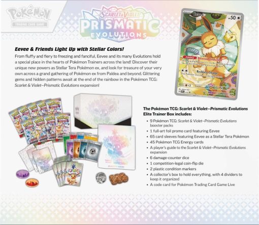 Pokémon Tcg Scarlet &Amp; Violet 8.5 Prismatic Evolutions Elite Trainer Box-6-Jtoys Pokémon Tcg Scarlet &Amp; Violet 8.5 Prismatic Evolutions Elite Trainer Box-6-Jtoys