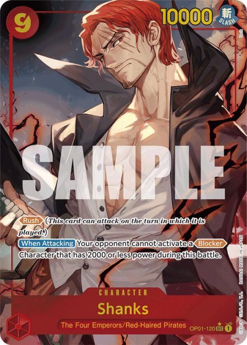 One Piece Card Game Premium Booster The Best Op01-120 Shanks Alt Art One Piece Card Game Premium Booster The Best Op01-120 Shanks Alt Art