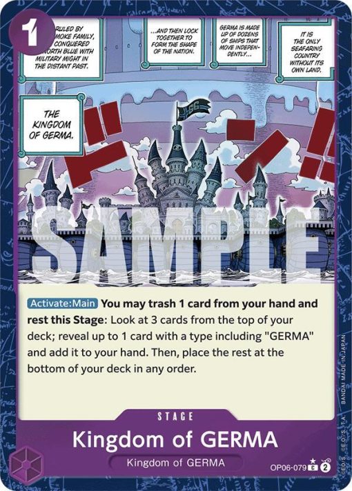 One Piece Card Game Premium Booster The Best Op06-079 Kingdom Of Germa Textured Foil One Piece Card Game Premium Booster The Best Op06-079 Kingdom Of Germa Textured Foil
