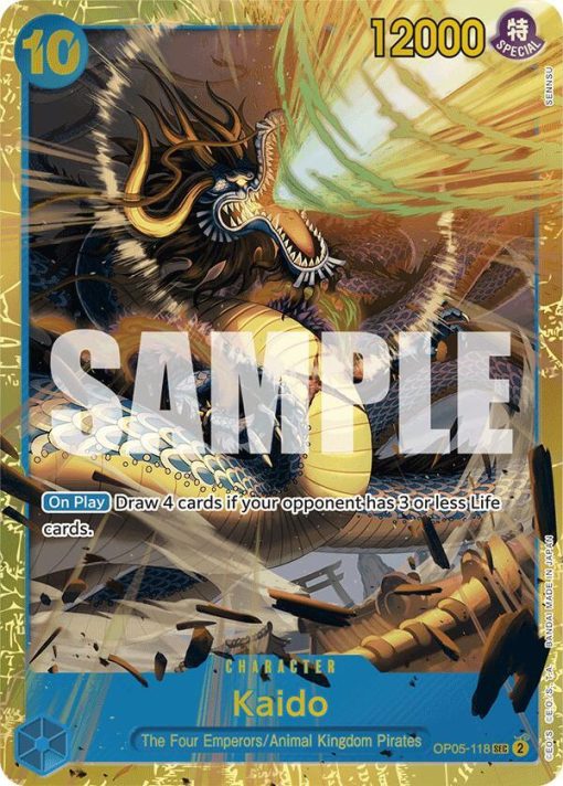One Piece Card Game Premium Booster The Best Op05-118 Kaido Reprint