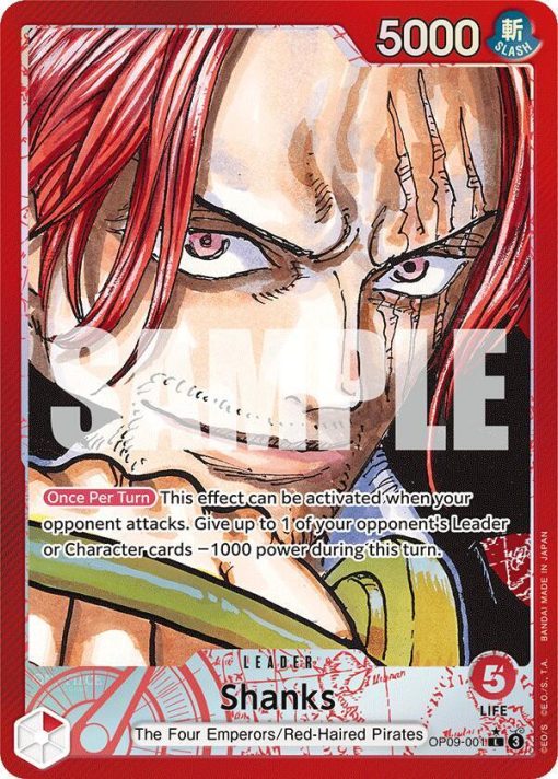One Piece Card Game Emperors In The New World Op09-001 Shanks Alt Art One Piece Card Game Emperors In The New World Op09-001 Shanks Alt Art