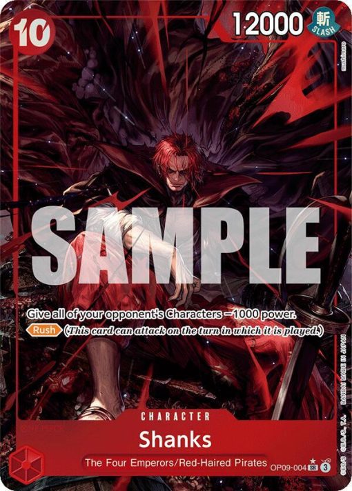 One Piece Card Game Emperors In The New World Op09-004 Shanks Alt Art One Piece Card Game Emperors In The New World Op09-004 Shanks Alt Art