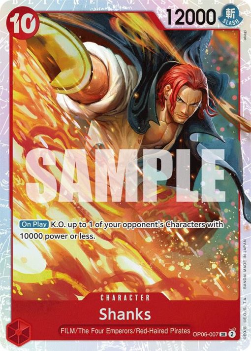 One Piece Card Game Wings Of The Captain Op06-007 Shanks One Piece Card Game Wings Of The Captain Op06-007 Shanks