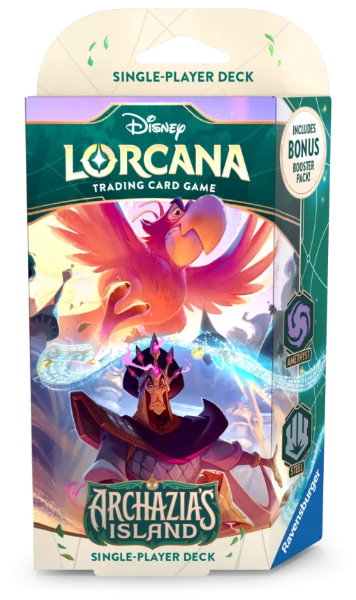 Disney Lorcana Tcg Archazia'S Island Starter Deck - Amethyst &Amp; Steel