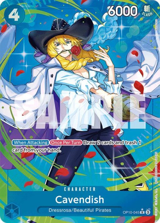 One Piece Card Game Royal Blood Op10-045 Cavendish Alt Art