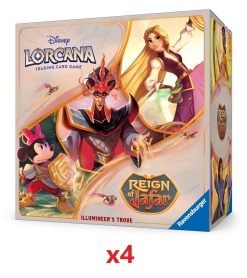 Disney Lorcana TCG Set 8 Reign of Jafar Illumineer's Trove Sealed Case - 4 Boxes