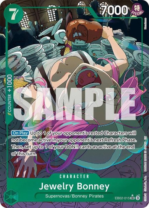 One Piece Card Game Extra Booster Anime 25Th Collection Eb02-015 Jewelry Bonney Alt Art One Piece Card Game Extra Booster Anime 25Th Collection Eb02-015 Jewelry Bonney Alt Art