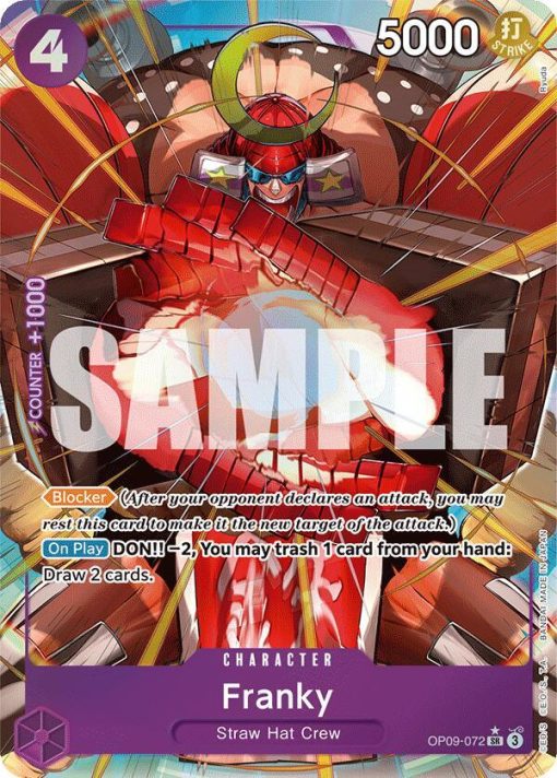 One Piece Card Game Emperors In The New World Op09-072 Franky Alt Art One Piece Card Game Emperors In The New World Op09-072 Franky Alt Art