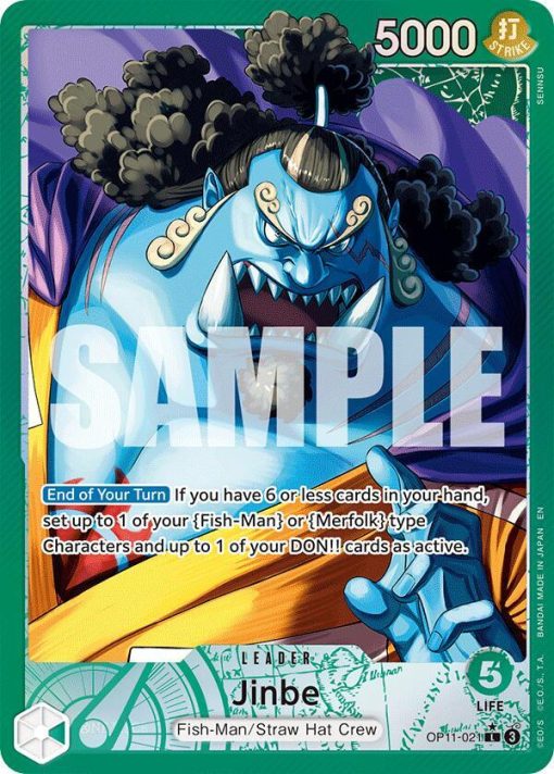 One Piece Card Game A Fist Of Divine Speed Op11-021 Jinbe Alt Art