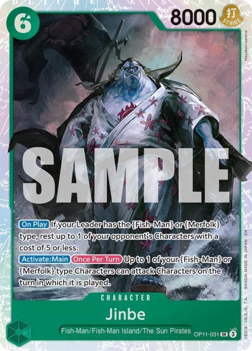 One Piece Card Game A Fist Of Divine Speed Op11-031 Jinbe