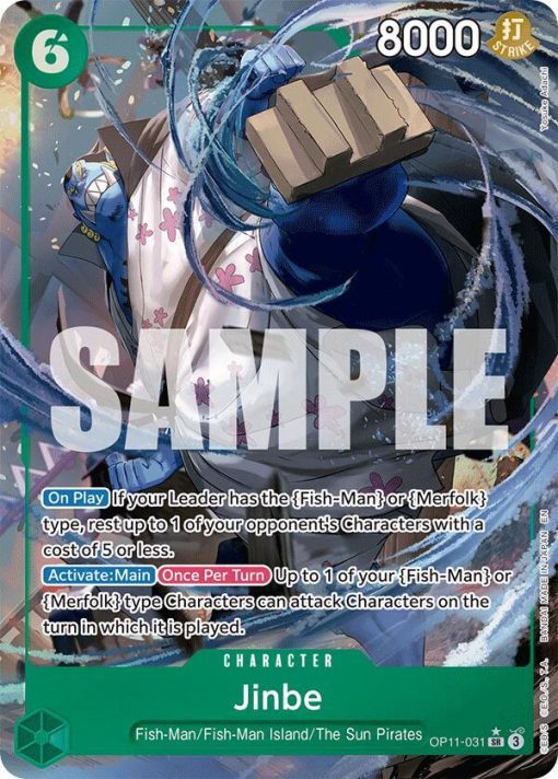 One Piece Card Game A Fist Of Divine Speed Op11-031 Jinbe Alt Art