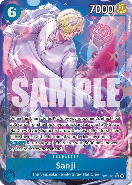 One Piece Card Game A Fist Of Divine Speed Op11-051 Sanji Alt Art