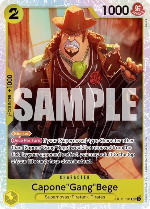 One Piece Card Game A Fist Of Divine Speed Op11-101 Capone&Quot;Gang&Quot;Bege One Piece Card Game A Fist Of Divine Speed Op11-101 Capone&Quot;Gang&Quot;Bege