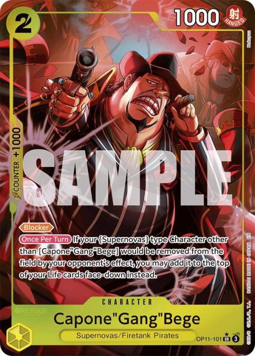 One Piece Card Game A Fist Of Divine Speed Op11-101 Capone&Quot;Gang&Quot;Bege Alt Art