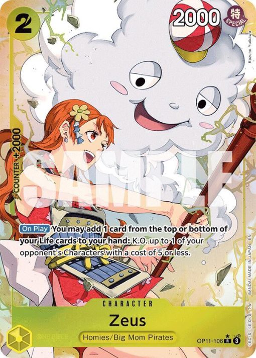 One Piece Card Game A Fist Of Divine Speed Op11-106 Zeus Alt Art One Piece Card Game A Fist Of Divine Speed Op11-106 Zeus Alt Art