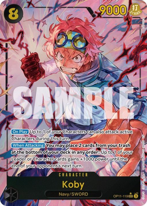 One Piece Card Game A Fist Of Divine Speed Op11-119 Koby Alt Art One Piece Card Game A Fist Of Divine Speed Op11-119 Koby Alt Art