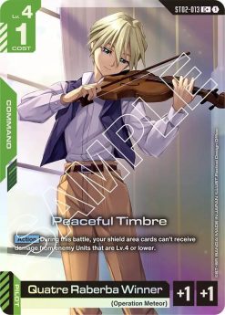 Gundam Card Game ST02 Wings of Advance ST02-013 Peaceful Timbre C+ - 1 - JToys