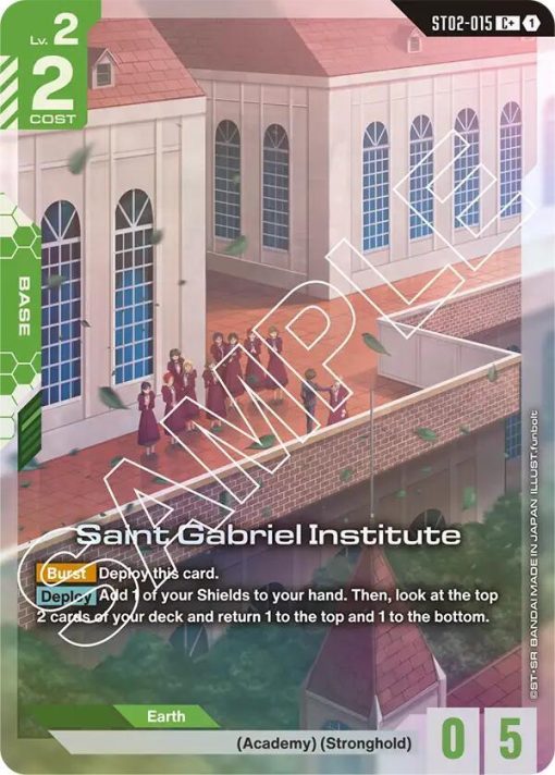 Gundam Card Game Tcg St02 Wings Of Advance St02-015 Saint Gabriel Institute C+ - 1 - Jtoys