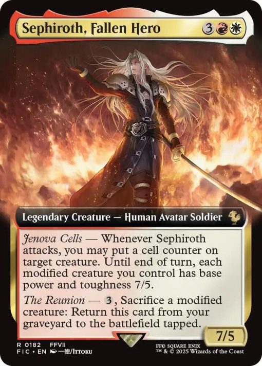 Magic The Gathering Final Fantasy #182 Sephiroth, Fallen Hero (Extended Art) - 1 - Jtoys