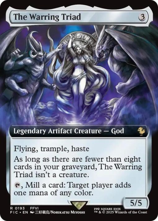Magic The Gathering Final Fantasy #193 The Warring Triad (Extended Art) - Commander - 1 - Jtoys