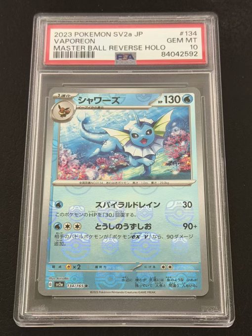 Pokemon Tcg 134-165 Vaporeon Maaster Ball Reverse Holo Psa10 - 1 - Jtoys