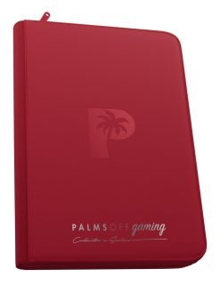 Palms Off Gaming Collector's Series Top Loader Zip Binder - 9 Pocket - Red