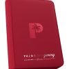 Palms Off Gaming Collector'S Series 4 Pocket Zip Binder - Red - Jtoys