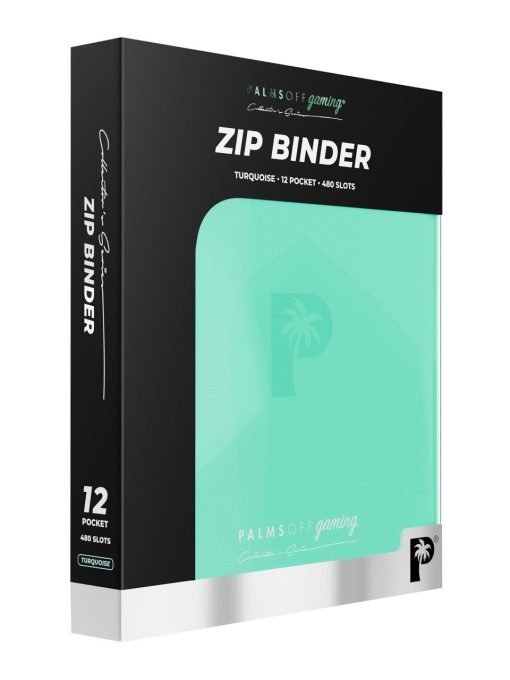 Palms Off Gaming Collector'S Series 12 Pocket Zip Binder - Turquoise - Image 8 Palms Off Gaming Collector'S Series 12 Pocket Zip Binder - Turquoise - Image 8