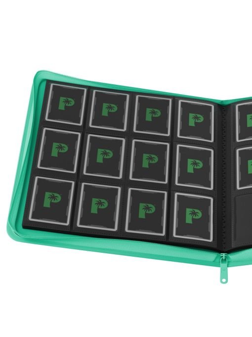 Palms Off Gaming Collector'S Series 12 Pocket Zip Binder - Turquoise - Image 2 Palms Off Gaming Collector'S Series 12 Pocket Zip Binder - Turquoise - Image 2
