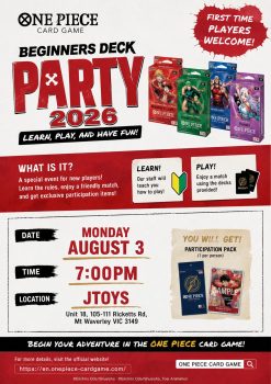 One Piece Card Game Beginners Deck Party 2026 Ticket [ST31 - ST36]
