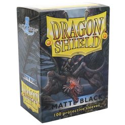 Dragon Shield Standard 100ct Matte Black Sleeves 63x88mm - JToys