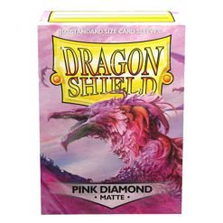 Dragon Shield Standard 100ct Matte Pink Diamond Sleeves 63x88mm - JToys